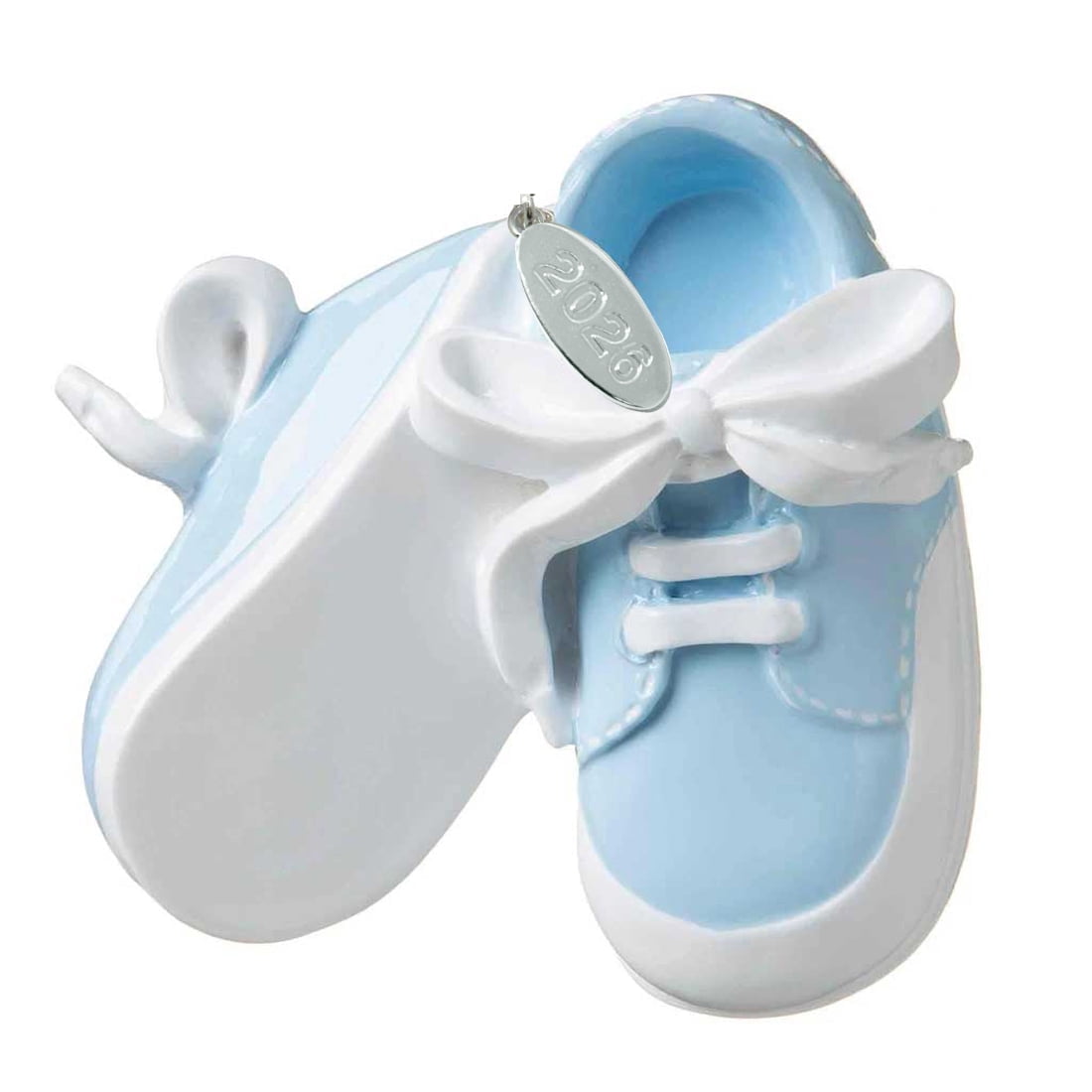 2026 Blue Baby Booties Shoe Ornament – Baby Boy First Christmas Keepsake with Gift Box, Easy To Personalized At Home