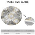 thumbnail image 6 of Gray Marble Gold Hexagon Pattern Round Fitted Tablecloth with Elastic Edge,Dining Table Cover Waterproof,Outdoor Round Tablecloth for Camping,Dining,Indoor and Outdoor, 6 of 7