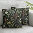 thumbnail image 3 of GOSMITH  Botanical Print Floral Pillow Covers Black Sage Green Spring Vintage Flower Plant Decorative Throw Pillow Cases Outdoor Farmhouse Decor for Sofa Couch Bed White, 3 of 5