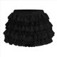 thumbnail image 1 of Pantalones Bombachos de Encaje Multicapa Y2K para Mujer, Pantalones Cortos con Volantes, Pantalones Cortos de Calabaza, Enaguas Dulces con Cintura Elástica. Negro M, 1 of 8
