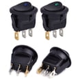 thumbnail image 4 of 4 Pcs Car Round Rocker Toggle Switches with LED Waterproof and Easy to Install, 4 of 6