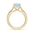thumbnail image 2 of Angara Natural 2.2 Ct. Aquamarine Solitaire Ring in 14K Yellow Gold for Women (Ring Size: 11), 2 of 10