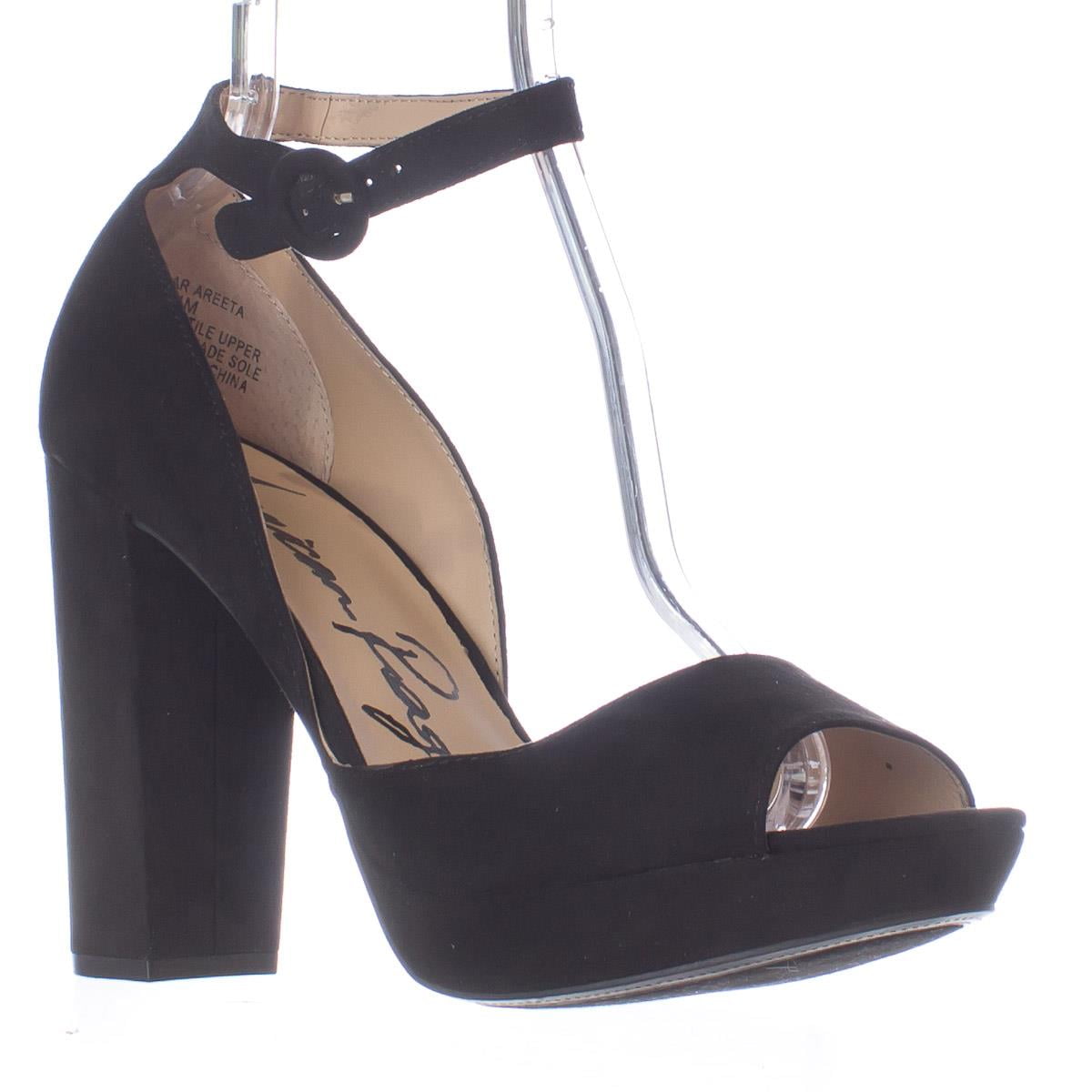 AR35 - Womens AR35 Reeta Platform Peep Toe Ankle Strap Heels - Black - Walmart.com - Walmart.com