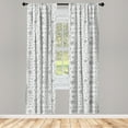 thumbnail image 3 of Nordic Curtains, Viking Runes and Talismans Scandinavian Symbols with The Futhark Alphabet, Window Treatments 2 Panel Set for Living Room Bedroom Decor, 56" x 63", Grey White, by Ambesonne, 3 of 5
