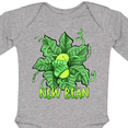 thumbnail image 4 of Inktastic New Bean Cute Sleeping Bean in Leaves and Vines Boys or Girls Long Sleeve Baby Bodysuit, 4 of 5