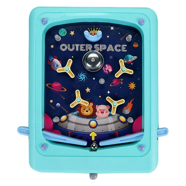 Milaget Mini Pinball Games Montessori Toy Pinball Games Desktop Pinball Game Machine for Blue