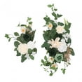 thumbnail image 3 of 2 piezas de arco de boda con flores artificiales, guirnalda floral de granja hecha a mano, bienvenida L, 3 of 9