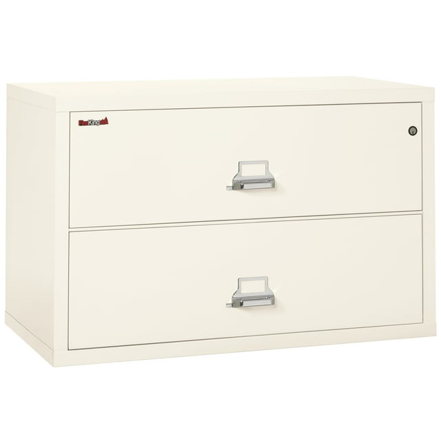Fireking 2 Drawer 44" wide Classic Lateral fireproof File Cabinet-Ivory White