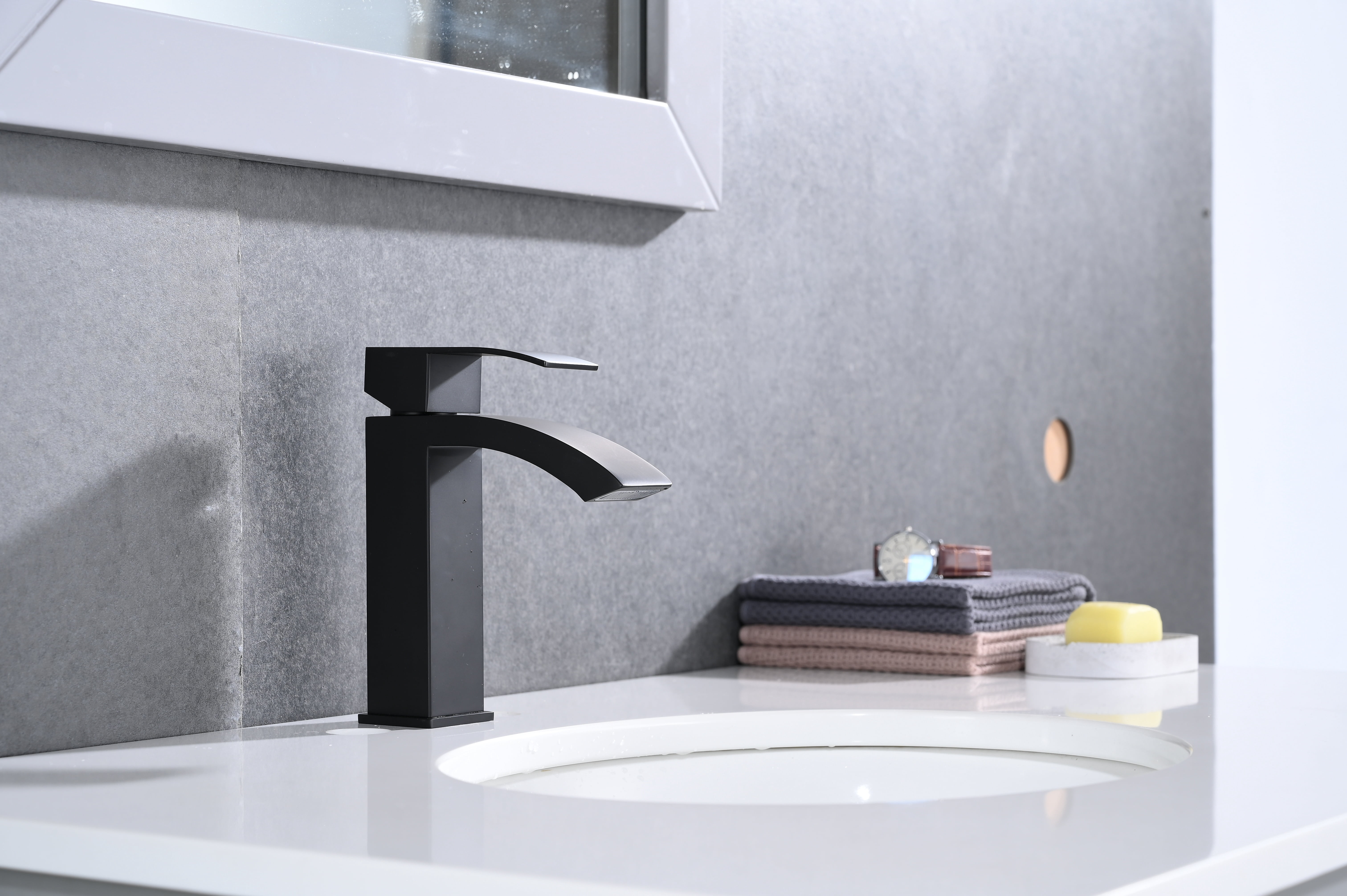 Single Handle Waterfall Bathroom Vanity Sink Faucet