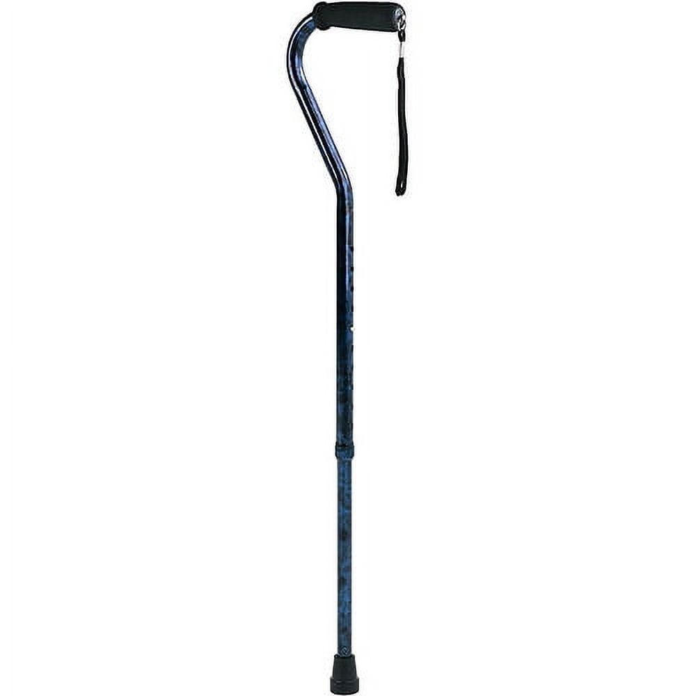 (2 pack) Carex Offset Adjustable Designer Walking Cane, Blue