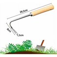 thumbnail image 2 of Désherbeur de Jardin en Acier Inoxydable, Creuser, Transplanter, Désherbage avec Manche en Bois, Fourche de Désherbage, 2 of 5