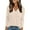 Beige, variant on PRETTYGARDEN Women's Long Sleeve Shirts Fall Fashion Clothes Casual Ribbed V Neck Loose Tunic Tops Lightweight Sweaters