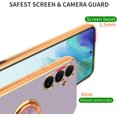 thumbnail image 3 of for Purple Samsung Galaxy S23 FE Case with Ring Holder Kickstand [with Magnetic] Soft TPU Bumper, Glitter Gold Electroplated Cover Full Camera Protective Phone Case for Galaxy S23 FE 2023, 3 of 12