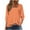 Orange, variant on Nfurl Square Neck Tops for Women Elegant Solid Color 3/4 Sleeve Blouses Business Casual Shirts Fitted Ladies Summer Going Out Top Blue XL
