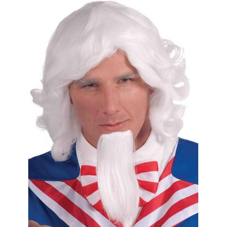 Patriotic Uncle Sam Wig and Beard Set