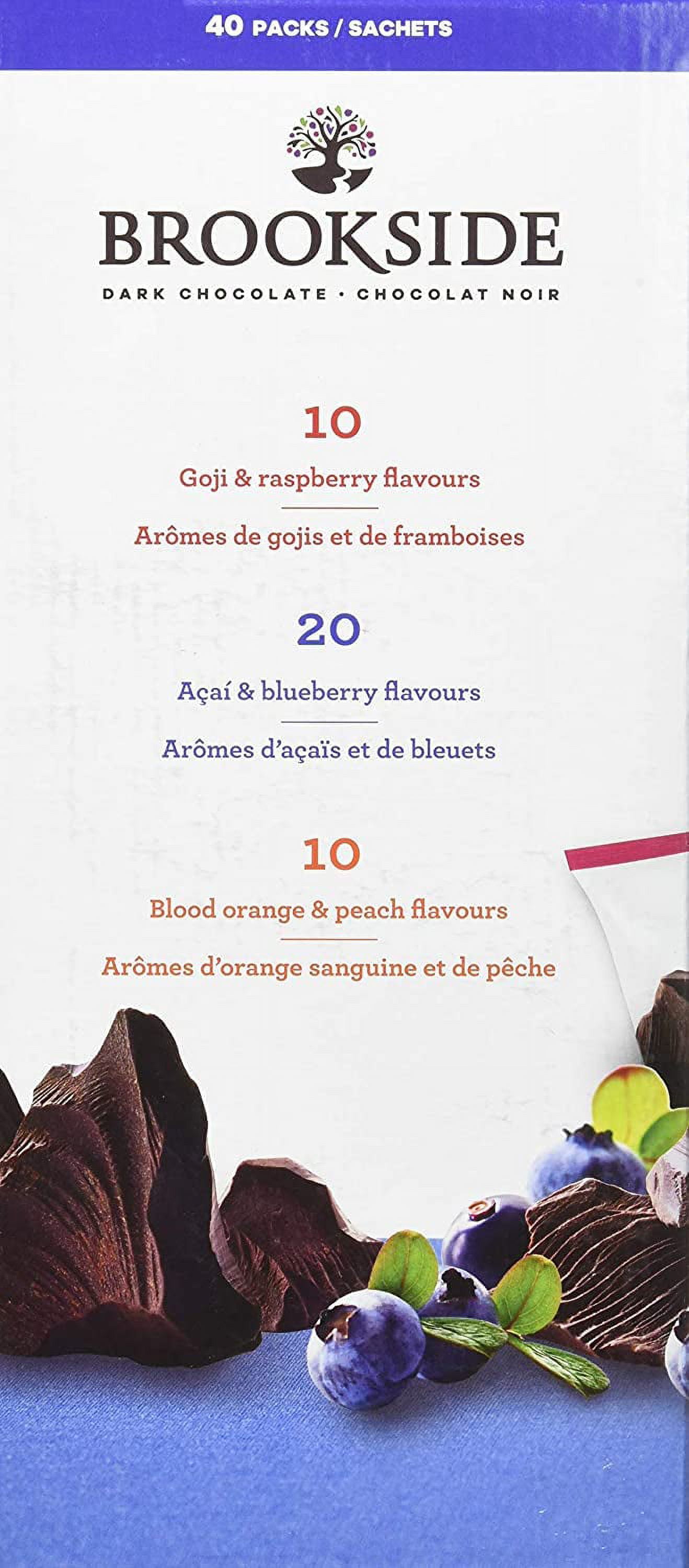 Brookside Dark Chocolate Covered Fruit (40 Count Variety Pack)z, 0.7 ounces