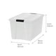 thumbnail image 2 of Contenedores de 68 Litros de Almacenamiento con Tapa y Hebillas de Cierre Seguro - Paquete de 4 - Tote de Organización, Caja Apilable Encajable - Translúcido, 2 of 9