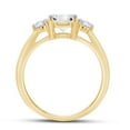 thumbnail image 4 of AFFY Moissanite Diamond Three Stone Engagement Wedding Ring in 14K Yellow Gold-9.5, 4 of 7