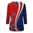 thumbnail image 4 of July 4th 3/4 Sleeve Shirts for Women American Flag Stars Stripes Shirts T-Shirt Cute Graphic Tees USA Flag Patriotic Tshirts Tunic Tops, 4 of 5