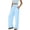 Light Blue, variant on Women's High Waist Wide Leg Pants with Pockets Checkered Plaid Casual Comfort Elastic Waistband Full Length Summer Fashion Lounge Wear Trousers