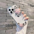 thumbnail image 3 of iPhone 13 Pro Max Rhinestone Case, Cute 3D Glitter Sparkle Bling Luxury Shiny Crystal Diamond Camellia Protective Case Cover for Girls Women for iPhone 13 Pro Max 6.7'' 2021, 3 of 6
