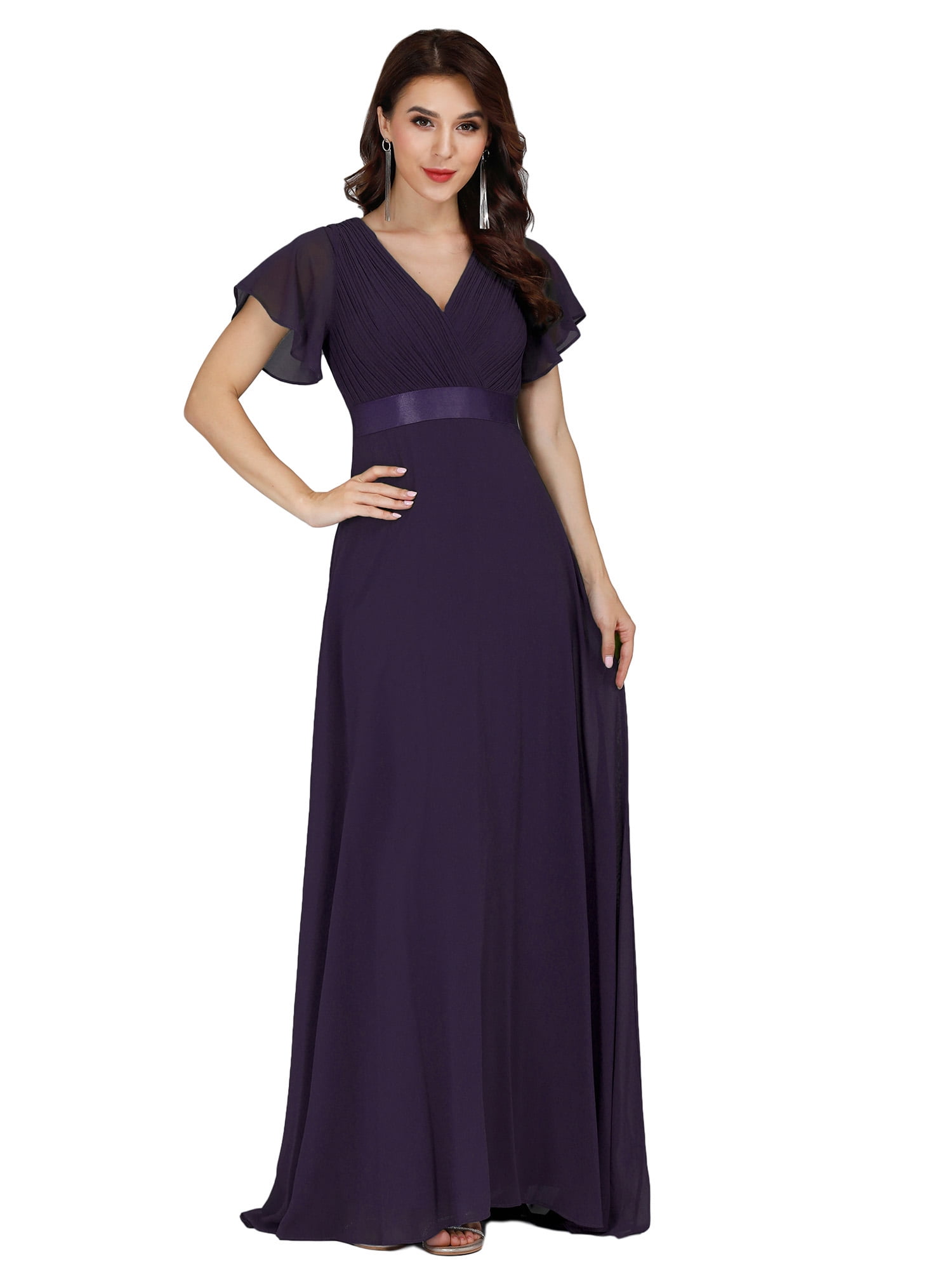 Ever-Pretty Women's Plus Size Prom Ball Gown for Women 09890 Dark Purple  US22 - Walmart.com