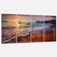 thumbnail image 2 of Designart 'Stunning Ocean Beach at Sunset' Metal Wall Art, 2 of 3
