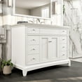 thumbnail image 2 of Eviva Elite Stamford 42" White Bathroom Vanity w/ Double Ogee Edge White Carrara Quartz Top and Undermount Sink, 2 of 8
