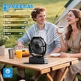 thumbnail image 2 of Ventilador de camping FRIZCOL 3 en 1 recargable 24000mAh con luz negro, 2 of 6