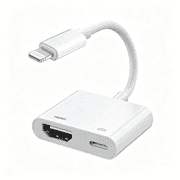 Lightning to Digital AV Adapter, Apple MFi Certified HDMI Converter, 1080P Screen Mirroring Dongle Supports Audio & Video Sync for iPhone, iPad to TV, Projector & Monitor