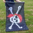 thumbnail image 6 of Vispronet Pirate Flags Jolly Roger Collection – Red Jolly Roger Flag and 6ft Flagpole with Mounting Bracket – 3ft x 5ft Polyester Flag – Made in The USA…, 6 of 7