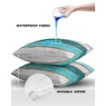 18x18 Waterproof Outdoor Pillow Covers Farmhouse Teal Blue Green