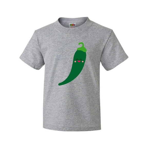 Inktastic Green Chili Pepper Kawaii Youth T-Shirt