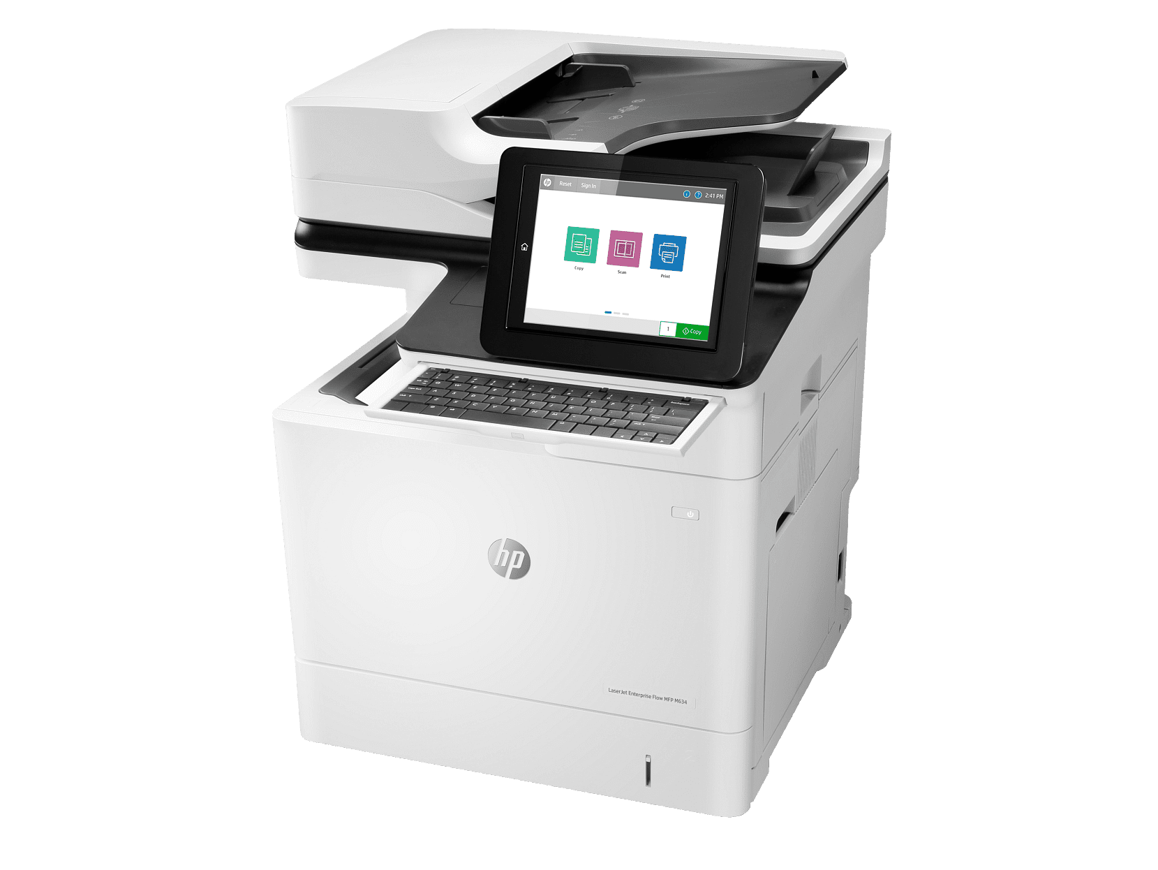 HP LaserJet Enterprise Flow MFP M634h Laser Printer, Black And White Mobile