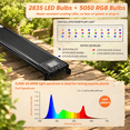 12"-17" Dimmable Full Spectrum LED Aquarium Light with Timer for ...
