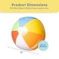 thumbnail image 6 of Top Race Mini Beach Balls Bulk Pack - 5 Inch Inflatable Rainbow Beachballs for Kids - Ideal Pool Toys, Centerpieces for Tables, Lake Toys, Beach Theme Party Decorations - 25 Pack, 6 of 8