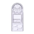 thumbnail image 1 of Regla Geométrica Multifuncional, Plantilla De Dibujo Geométrico Portátil, Regla De Dibujo De Plástico Con Escala Transparente Para Diseñador De Estudiantes De Artista seitruly EL010930-00, 1 of 5