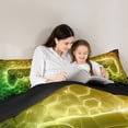 thumbnail image 5 of Manfei Boys Gaming Gamer Full Size Comforter Sets 3-Piece, Gradient Game Console Bedding Comforter Set, Black Green Gold Honeycomb Bedding Sets, Super Cozy Room Decor, 5 of 8