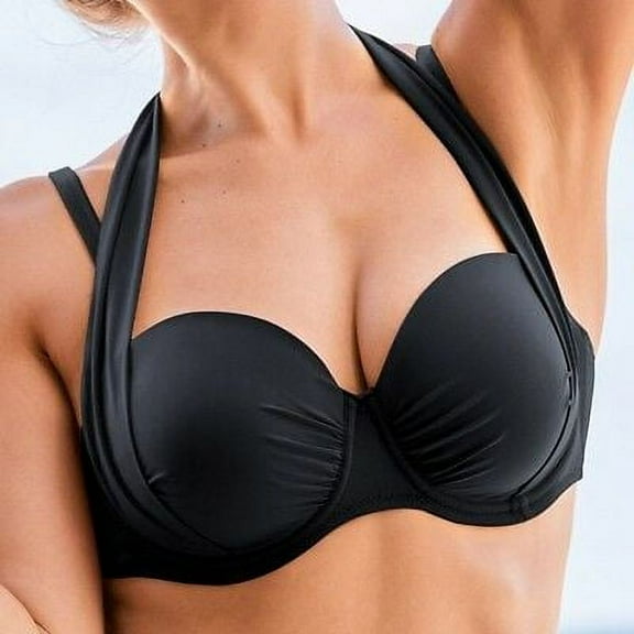 ANITA Black Coco Bikini Swim Top,US US 8C, UK 32C, NWOT