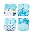 thumbnail image 2 of Paquete de 4 pañales de entrenamiento para bebés Pañales impermeables lavables Impresión ajustable A prueba de fugas Recién nacido Aprendizaje de enfermería Envoltura Tipo 5 Yuarrent BA000363-05, 2 of 7