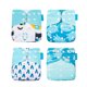 thumbnail image 2 of Paquete de 4 pañales de entrenamiento para bebés Pañales impermeables lavables Impresión ajustable A prueba de fugas Recién nacido Aprendizaje de enfermería Envoltura Tipo 5 seitruly BA000363-05, 2 of 7
