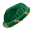 thumbnail image 2 of vlrwzc Green Renaissance Beret Hat Medieval Themed Event Headwear, 2 of 7