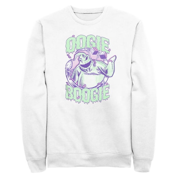Men's The Nightmare Before Christmas Slimy Oogie Boogie Sweatshirt White Small