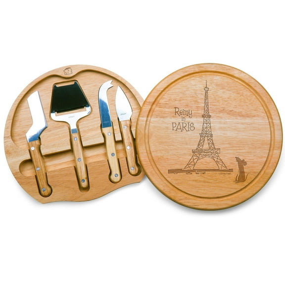 TOSCANA Disney Ratatouille - Circo Cheese Cutting Board and Tools Set, Rubberwood