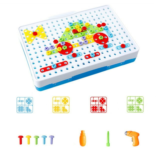 Bangcool Kids Drill Toy Set Educational Creative Drill Works Toys Building Block Set