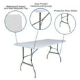 thumbnail image 2 of 5-Foot Height Adjustable Granite White Plastic Folding Table, 2 of 9
