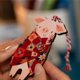 thumbnail image 2 of Cerdos en Mantas Colgante de Madera Adornos Colgantes Piglet Árbol de Navidad Decoraciones para el Hogar Secreto Regalo de Santa, 2 of 8