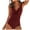 Wine, variant on Clearance Swimsuits for Women Under 10.00 Women's One Piece Swimsuits Bathing Suits for Womens V Neck Criss Cross Ruched Push Up Slimming Swimwear