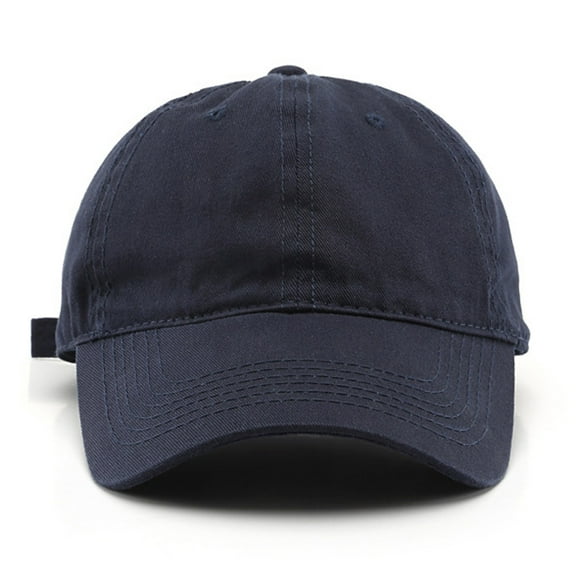 Fgnfyis Splice Hat Adjustable Washed Hole Casual Unisex Denim Baseball Visor Cap Navy One Size