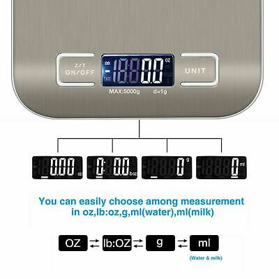 Smart Weigh CSB5KG Digital Multi-functional Kitchen Food Scale - Bed Bath &  Beyond - 9681592